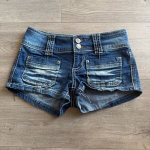 Almost Famous distressed Denim Blue Shorts - size 0